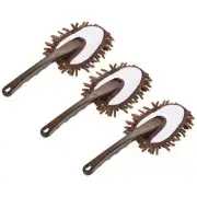 3Pcs Microfiber Chenille Duster Washable Cleaning Brush Dusting Tool Brown