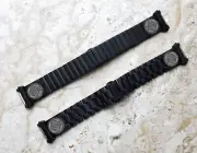 Celtic Cross Engraved Black St Steel Band for Fitbit Ionic Smartwatch B-CC2