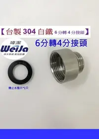 在飛比找Yahoo!奇摩拍賣優惠-【台製304不鏽鋼】6分轉4分接頭/六分變四分內外牙接頭/六