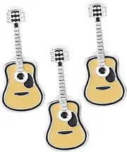 [WESIEVYA] Design Guitar Brooch Pin Pcs Enamel Lapel Pins Fashion Badges Retro Guitar Shape Stylish Decor for Coat
