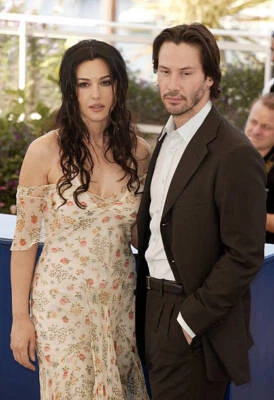 Monica Bellucci Keanu Reeves at premiere of The Matrix Reloaded at- Old Photo 1
