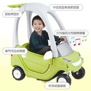 【寶貝樂】豪華嘟嘟造型學步車附踏板及控制桿-綠色 (8折)