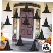 Halloween Witch Hats, Black Hanging Witch Hat, Witch Costume Accessories 12 PCS