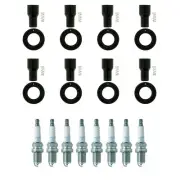NGK 8 V-Power SparkPlugs 8 Coil Boots Kit for 4Runner GX470 LandCruiser LS430 V8 (for: Toyota)