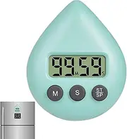 [Generic] Kitchen Timers for Cooking Water Drop Timer with Suction Cup and LCD Display Waterproof Portable for Kitchen Cooking Baking Reading for Children
