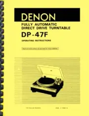 Denon DP-47F Direct Drive Turntable OWNER'S MANUAL and SERVICE MANUAL