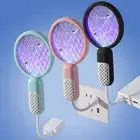 Portable Electric Uv Light Usb Mosquito Swatter Bug Zapper Racket Fly Swatter