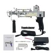 Handheld Electric Carpet Tufting Gun Tool w/ Gear Cover for Loop Pile Cut Pile