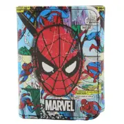 Spider-Man Blue Sky Action Trifold Wallet in Collectors Tin Multi-Color