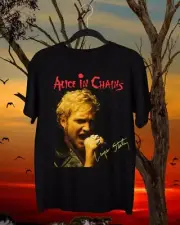 Alice In Chains Band Layne Staley Short Sleeve Black All Size