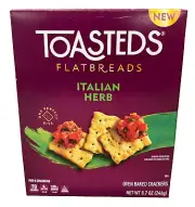 Kellogg's Toasteds Flatbreads Italian Herb Oven Baked Crackers 8.7 oz