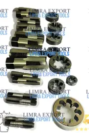 24x BSP BSPP TAPS & DIES SET 1/8" TO 1" HIGH CARBON STEEL PLASTIC BOXED DIES