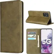 Cavor for Samsung Galaxy S20 Plus Case,S20 Plus 5G Case Cowhide Pattern PU Leather Cases Flip Magnetic Kickstand Book Wallet Cover Phone Case with Card Slots(6.7") -Dark Green