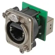 NEUTRIK - etherCON Panel Mount RJ45 Socket with Feed Through Connection, 8 pin