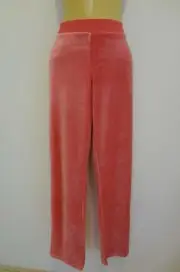 Gorgeous super-LUXE pink velvet casual pants by high end brand ESCADA sz14 NWT!