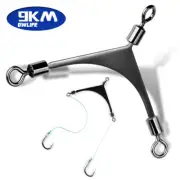 3 Way Swivels Fishing Tackle 15~60Pcs Saltwater Fishing Rolling Barrel Swivels