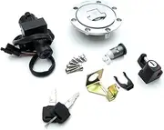 Motorbike Ignition for CB400 SF 1992-1998 CB-1 for VFR 400 VT250 CB 750 Motorcycle Fuel Tank Gas Cap Keys Seat Lock Moto Ignition Switch Lock Set Ignition Switch(Full Set)