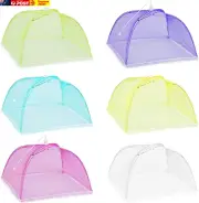 6 Pack Colored Mesh Food Cover Tents by , Reusable and Collapsible Large 17" Pop