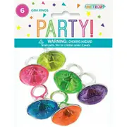 Large Gem Rings - Party Favors