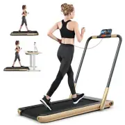 2-In-1 Folding Treadmill Remote Control Speaker APP Single Display 7.5MPH 2.25