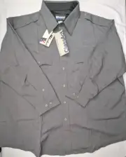 Blauer 8900 ClassAct Long Sleeve Shirt 3XL 19.5 (32-33) Grey Heather New NWT