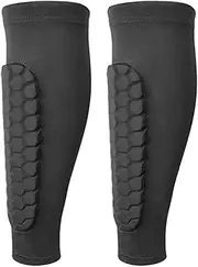Soccer Shin Guards Pads Football Games Sports Leg Calf Protective Equipments Outdoor Basketball Shin Guards and Calf Socks 1Pair (L) Sport