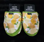 Colordrift Kitchen Mini Oven Mitt Lemons 2 Sets of 2 Left or Right Hand Silicone