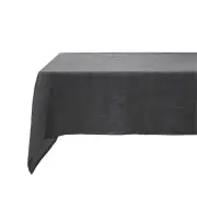 Bambury French Flax Linen Charcoal Tablecloth