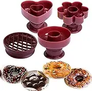 YYYFEI Donut Maker Cutter,Biscuit Stamp Mould,Doughnut Molds，Small Cake Molds Handmade Doughnut Makers Kitchen Baking Tool for Home DIY Desserts 4pcs