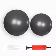 2 Pcs Pilates Exercise Ball Mini 6 Inch Yoga Ball with Pump,Small Barre for W...