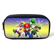 Super Mario cute cartoon student pencil case large-capacity stationery storage bag ins style simple polyester pencil case