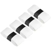 4Pcs Anti Slip Sweatband Absorbent PU Tennis Badminton Racket Grip Tape White