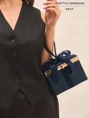 Navy Tabitha Simmons x Next Present Bow Bag (F33591) | $105