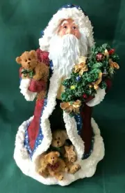 BOYDS HOLIDAY COLLECTION - RESIN SANTA LIGHTS UP - NICHOLAS Q KRINGLEBEARY