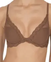 $68 NATORI Feathers Contour Plunge Bra Violet Size 32D