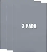 Tondiamo 3 Pcs Rubber Stamp Sheets for Laser Engraving Machine, A4 Rubber Stamp Sheets for Laser Cutter Soft to Make, 2.3 mm(Light Gray)