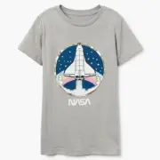 Gymboree Girls Heather Grey Nasa Shuttle Tee *Size S (5-6)*