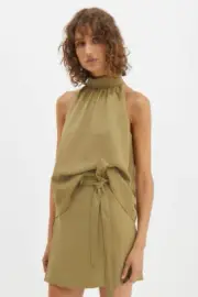 SABA Olive Green Women's Mini Skirt Size 10 BNWT RRP $199