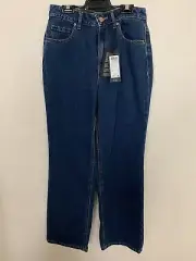 Vera Moda High Rise Loose Straight Jeans Size W27 L30 Dark Blue RRP99.95