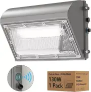 130W LED Outdoor Wall Commercial Light Dusk to Dawn Photocell 19500LM 5000K