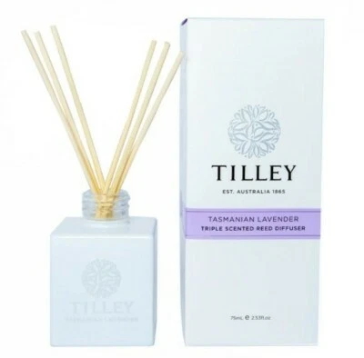 TILLEY Tasmanian Lavender Triple Scented Reed Diffuser 75mL/2.53oz NEW IN BOX!
