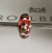 Trollbeads Extremely Rare Turtle On Red Bead