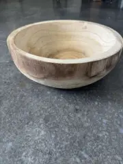 Threshold Studio Mcgee 12" X 4" Decorative Wood Bowl Beige