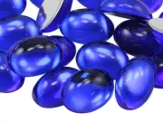 25X18Mm Flat Back Oval Acrylic Cabochons Rhinestones Plastic Gems Embellishments
