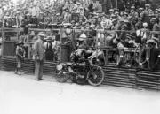 Boy Scout Old Photo - Alec Bennett at the Senior TT, 1924. Refuelling his Norton