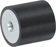 uxcell 25 x 25mm M6 Thread Female Rubber Mounts, Vibration Isolators, Replaces Anti Vibration Pads Flat Silent Block Base Block