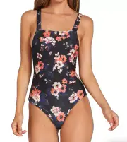 Volcom L121631 Leaf It Be Woman's One-Piece Swimsuit Size L