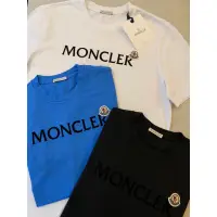 在飛比找蝦皮購物優惠-Limit精品✔️Moncler 經典絨布字母設計 黑、白、