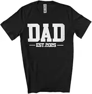 [Generic] Dad Est 2025; Wonderful Father's Day Pregnancy Announcement Vintage; Family Group Unisex T-Shirt