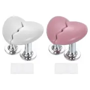 4Pcs Toilet Tank Button Toilet Button Pusher Toilet Replacement White Pink